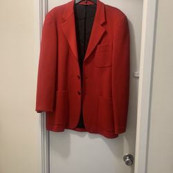 Vintage Moschino Vibrant Red Cheap and Chic Buttoned Blazer Jacket Size Medium 