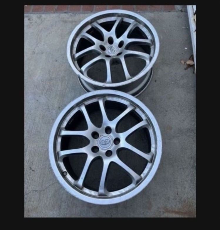 2 -  5x4.5 5x114.3 Stock Nissan InfinitI RAYS Forged 19x8 G35 G37 Q50 350z Altima Camry Civic Accord Wheels Rims !!!!!!!