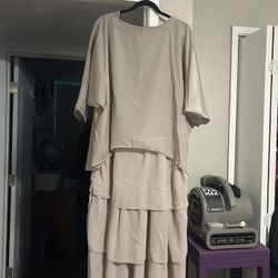 Chiffon Taupe Dress