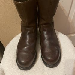 Wolverine Men’s Waterproof Steel Toe Brown Pull-on Work Boots Size 8E