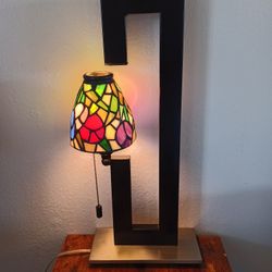 2 Industrial lamps w/stain glass lamp shades - $175 (costa mesa)