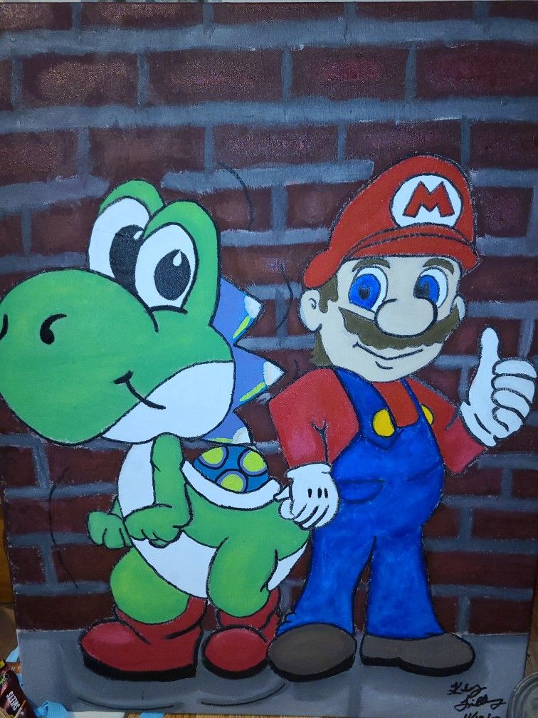"Mario & Yoshi" Painting