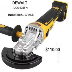 SALE. TOOL ONLY. DEWALT DCG405FN XR INDUSTRIAL GRADE ANGLE GRINDER, 20V, BRUSH LESS MOTOR, POWERFUL AND DURABLE. 