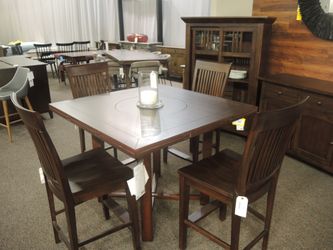 Napa Mahogany Express Extendable Gathering Table - Sunset Mahogany Dark Brown