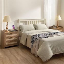 ❤️🔥 #C Rattan Night Stand Set of 2 : Bedside Table with 3 Large Drawers$120