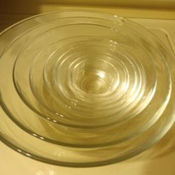 Vintage Duralex Set Of Nine Nesting Bowls. Made In France.