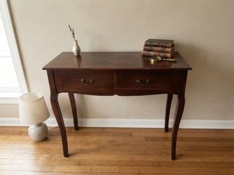 Antique-Style Wood Console Table with Drawers