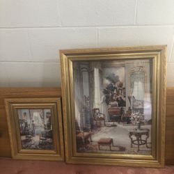 2 Beautiful Pictures  21”x25” and 13”x15”