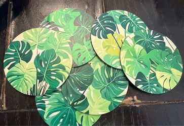 New assortment of coasters from round montserra coasters to the  leaf style to the wooden decor style price is for each