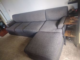 Gray Fabric Sectional Sofa with Chaise