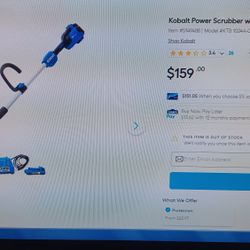 Brand New Inbox Kobalt Power Scrubber With Extension Handle