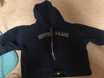 Notre dame sweatshirt size 6 months