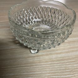 vintage Indiana Glass Company "Diamond Point" pattern candy dish