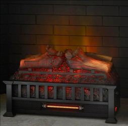 NEW Infrared Fireplace Log Set Heater