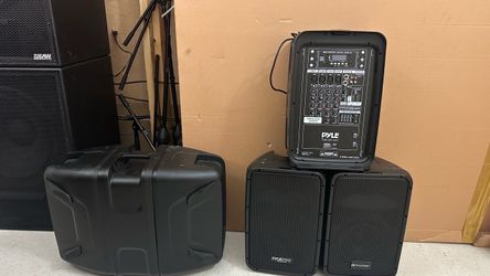 Pyle PPHP28AMX Portable PA System with Speakers