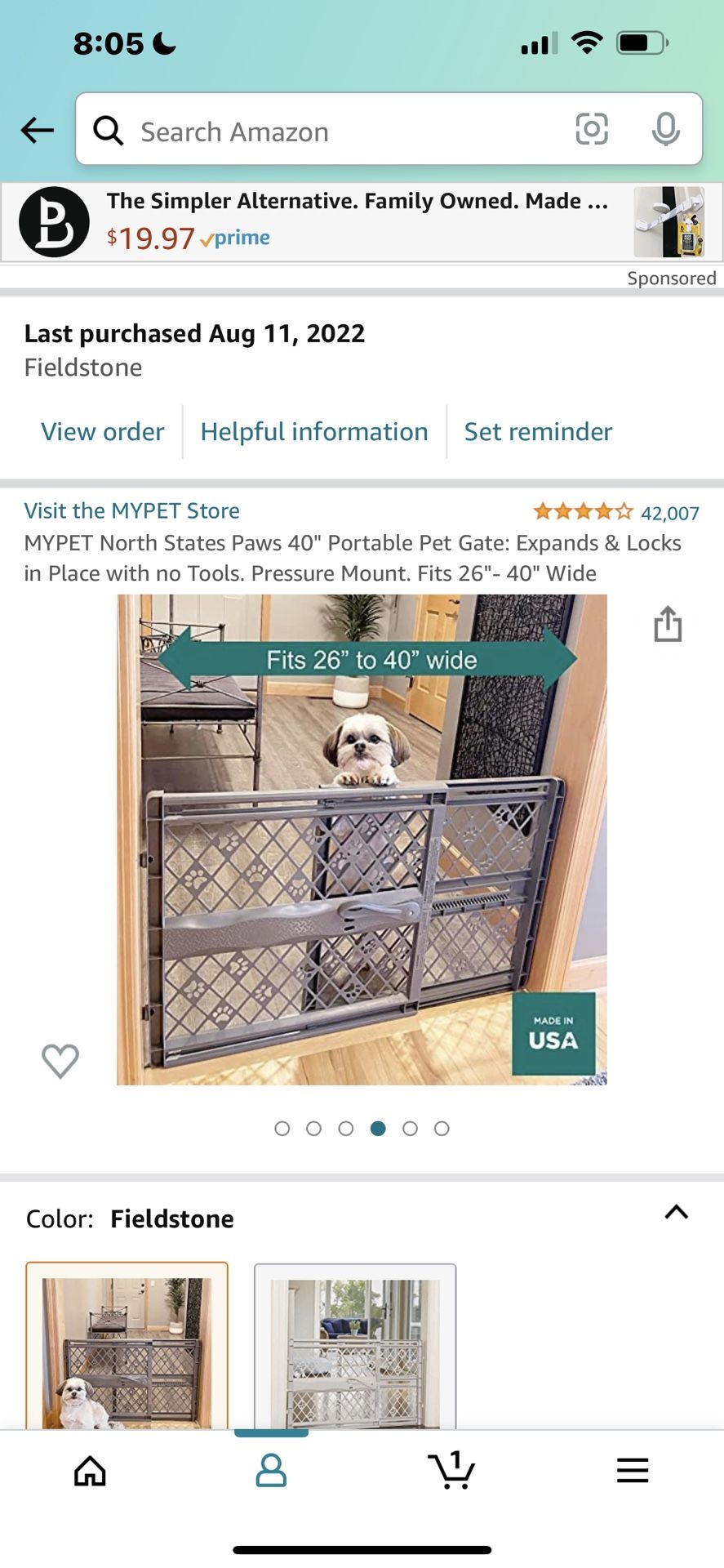 Dog Gate- Brand New In Box. Not used 