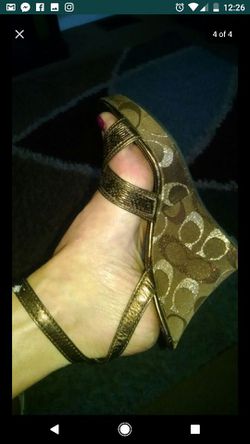 Brand New coach wedge sandals bought at Macy's 8m