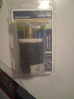 Leviton NEMA L5-30P Plug (30A 125V)
Description: Industrial-grade locking plug, NEMA L5-30P, ideal for generators or heavy-duty equipment. Twist-lock