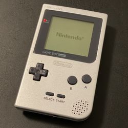 Authentic Game Boy Pocket Silver Nintendo Pokemon 