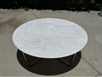 Modern white granite coffee table