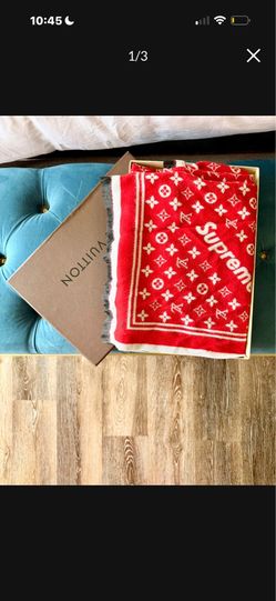 Louis Vuitton Supreme Cashmere Shawl large in Like New Condition Authentic