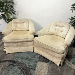 Vintage Swivel Chairs Accent Chair Set