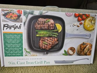 9in Enameled Cast Iron Grill Pan