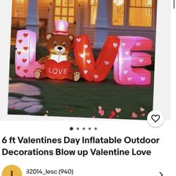 New Love/valentines inflatable