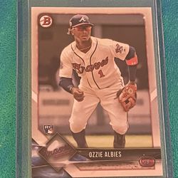 2018 BOWMAN ROOKIE CARD OF OZZIE ALBIES RC | #62 | BRAVES | Rookie MLB 