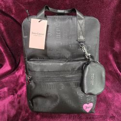 Juicy Couture Backpack Material Girl Black Liquorice 13.5" Tall NWT