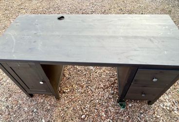 IKEA Modern gray office desk in good condition.