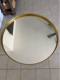 33’ Mirror With Gold Trim