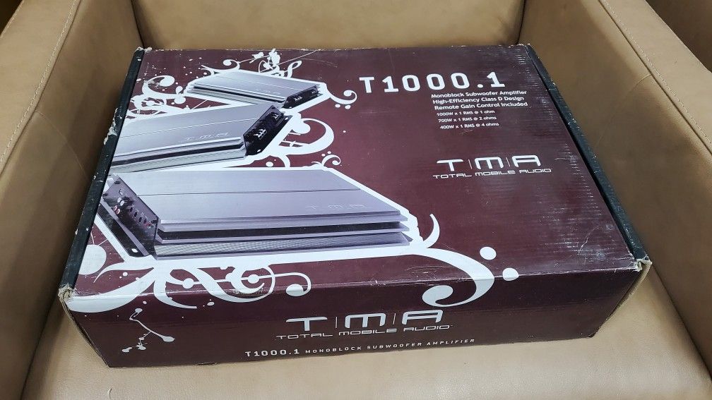 1000watt Mono Amp, TMA 1000.1, Subwoofer Amp, Brand New