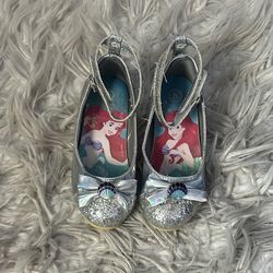 Toddler Disney Ariel Silver Glitter heel Shoes size 8