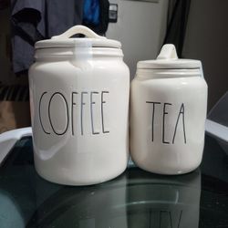 Rae Dunn Coffee & Tea Set Canisters