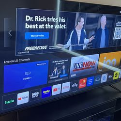 65” LG Smart Tv and soundbar
