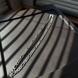 925 Silver Figaro Chain/Cadena Figaro De Plata 925