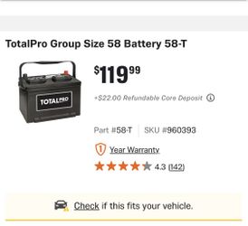 Brand New Total Pro Battery
