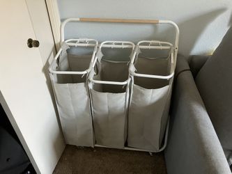 3 Compartment Linen Laundry Hamper
