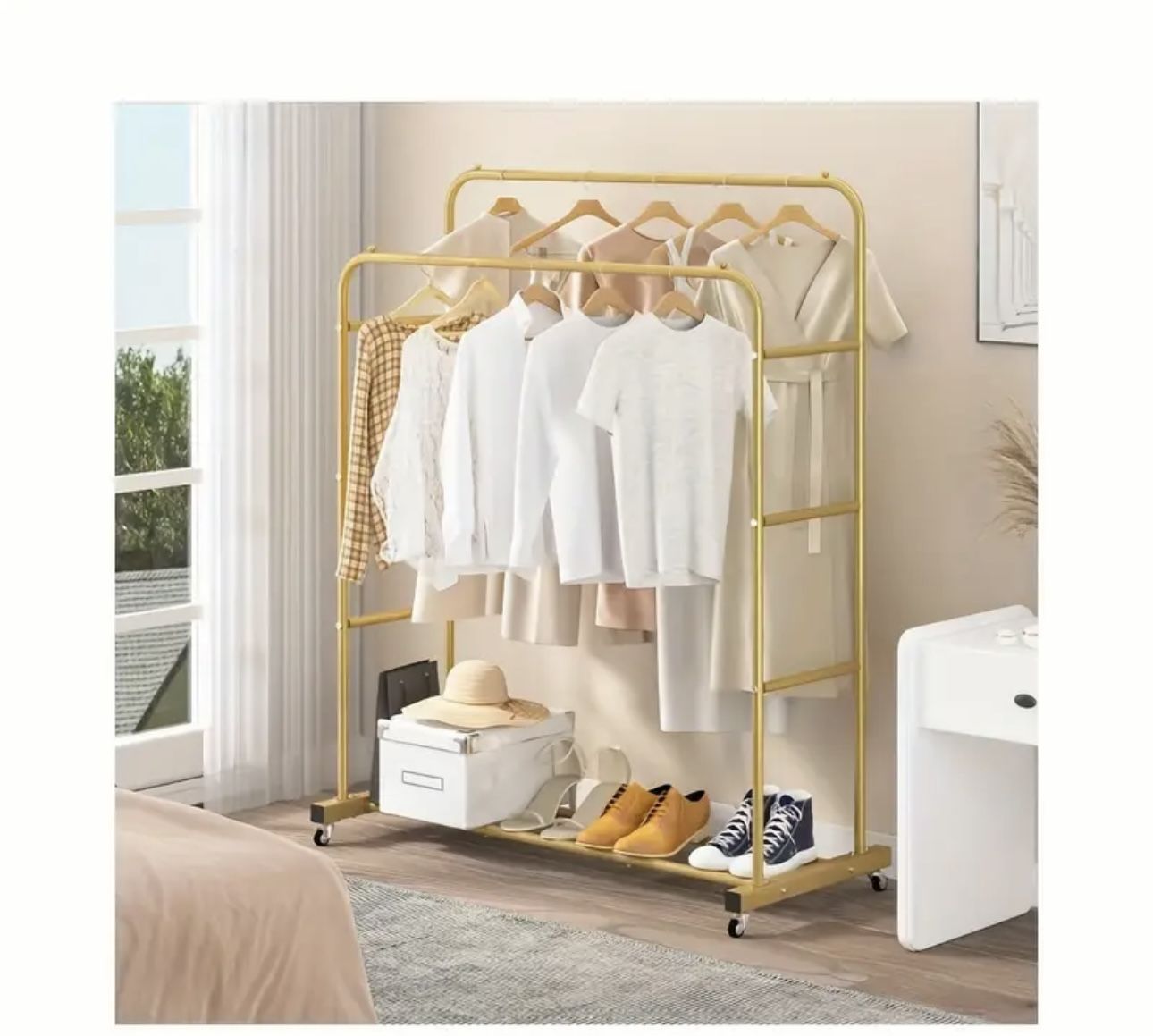 New DIY Moving Closet Rack With Wheels