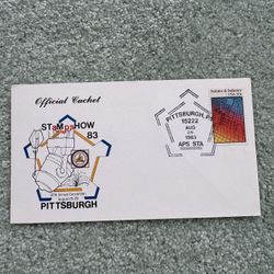 1983 Postal Cover Issued For The 83 Stamp Show Convention In Pittsburgh Pa With A 20¢ Stamp #2031