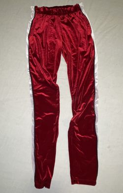 Red Velvet Stripe Pants