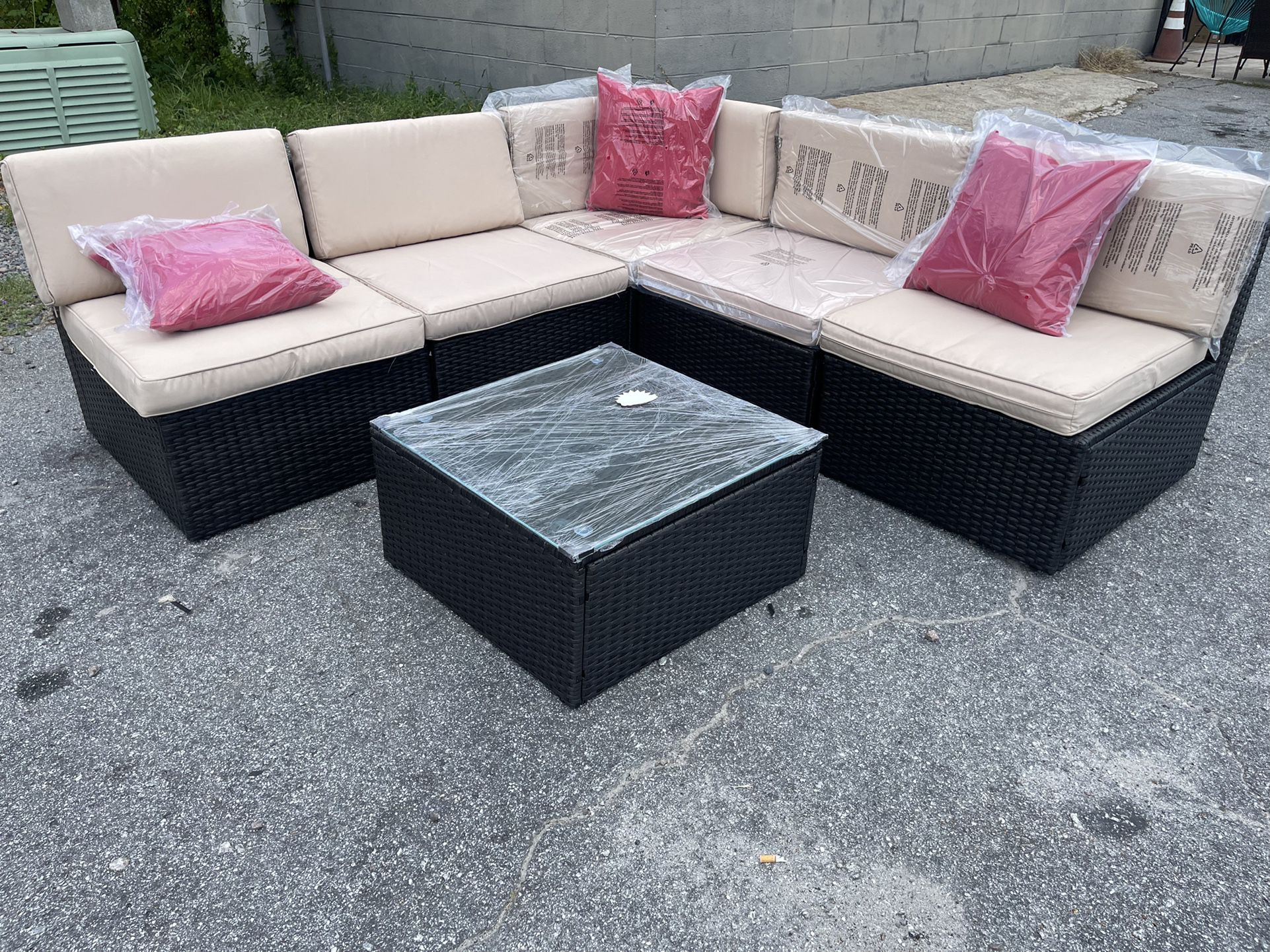 Sectional Patio Furniture Set Fully Assembled 