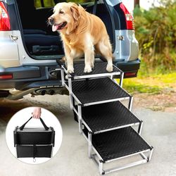 Foldable Dog Stairs for Trucks, SUVs & Cars