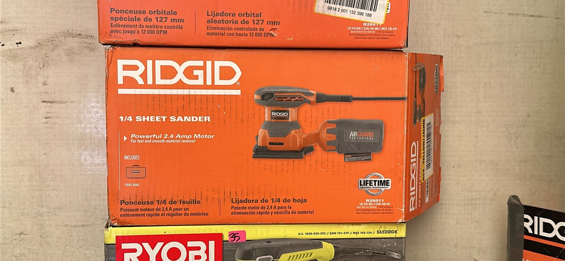 RIDGID 2.4 Amp Corded 1/4 Sheet Sander with AIRGUARD Technology