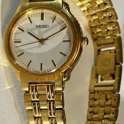🐣🐣Luxury Vintage Classical Gold Plated SEIKO Ladies Watch White Face 90s🐣🐣