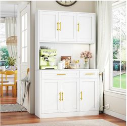 71" Metal Kitchen Pantry Cabinet