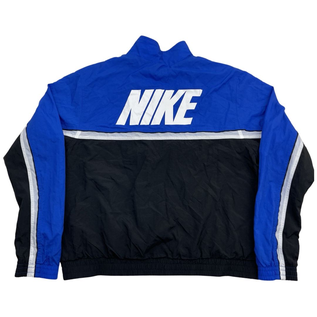 Nike Throwback Basketball Woven Windbreaker Jacket Blue White AV9755-480 Large