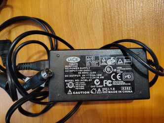Lacie 5V 12V Power Adapter 4 Pin
