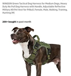NEW GREEN TACTICAL DOG HARNESS MEDIUM